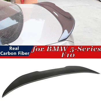 Pre BMW 5-Series F10 2011-2017 Reálne Uhlíkových Vlákien Zadný Spojler Nárazníka Pery batožinového priestoru Krídla Boot Spojler Telo Súpravy