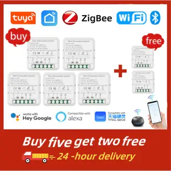 Tuya ZigBee WiFi Smart Dimmer Prepínač Smart Home Prepínač, Ovládanie Hlasom Upraviť Jas Pôvodné Priame Automatizácie Moduly