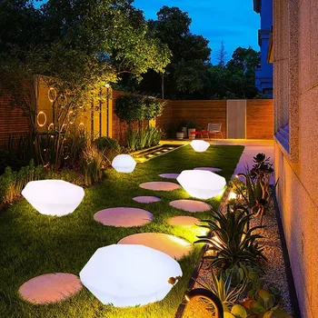 LED solárna svetelná kameňa lampa outdoor záhrada nepremokavé krajiny nádvorie lampy záhradné kosačky simulácia kamienkové lampa