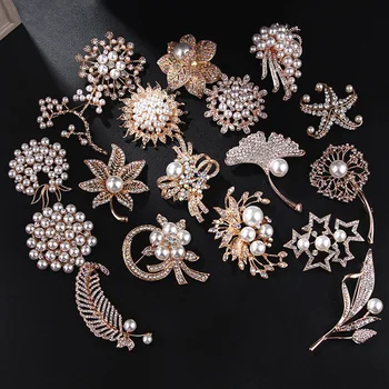 Kamienkami Pearl Brošne Pin Ženy Odev, Doplnky Kovové Kolíky Šperky, Dekorácie Elegantné Módne Crystal Brošňa Pin Darček