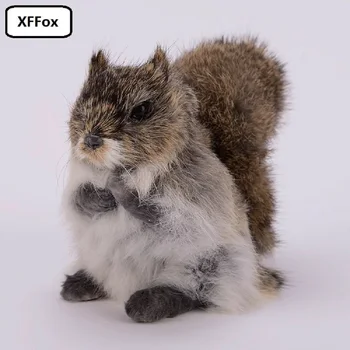 roztomilý simuláciu prirodzenej farby veverička model polyetylénu&kožušín reálnom živote veverička darček 20x10x14cm xf2260