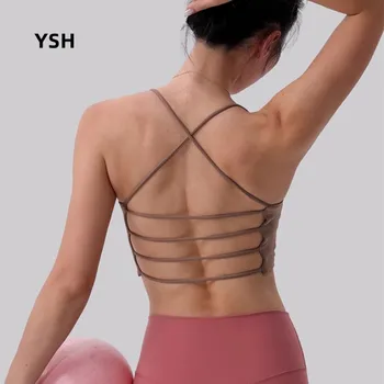 YUSHUHUA Sexy Duté Späť Fitness Joga Podprsenka Lady Farbou Športové Top Zhromaždiť Športové oblečenie Pre Ženy-Telocvičňa Cvičenie Bielizeň
