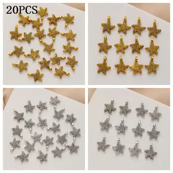 20pcs 13.5 mm zlata a striebra, dual color malé hviezdice DIY handmade náušnice, náhrdelník príslušenstvo
