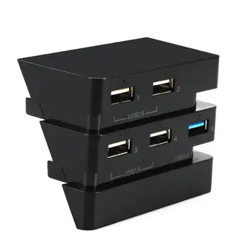 5-Port USB High Speed Rozšírenie Hub Radič Nabíjací Adaptér Kompatibilný pre Playstation 4 PS4 Pro