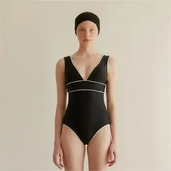 2023 Nové Sexy Plavky dámske Letné Populárne Čierne Plavky jednodielne Trojuholník Horúci Prameň Plavky pre Natatoriums