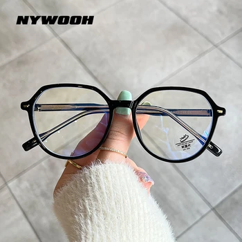 NYWOOH TR90 Anti Modré Svetlo Okuliare, Rám Ženy, Luxusné Značky Optické Okuliare Nepravidelný Módne Okuliare pre Dámy Diopter