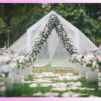 Nové kované železné trojuholník arch svadobné dekorácie, svadobné party geometrické arch pozadí fáze dekorácie