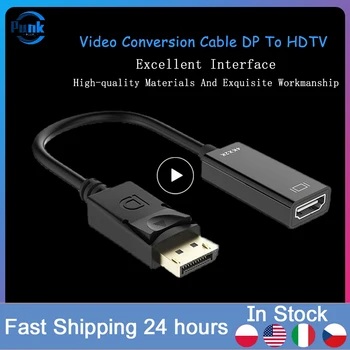 1PC DP na kompatibilný s HDMI Video Konverzný Kábel Vysokej kvality, odolné a jednoduché použitie sledovať konverzie kábel Digitálne Nástroje