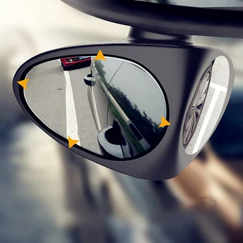 2 V 1 Auto Blind Spot Zrkadlo Široký Uhol Zrkadlo Otáčanie 360 Nastaviteľné Vypuklého Zrkadla Zobraziť Predné Koleso Auto Zrkadlo