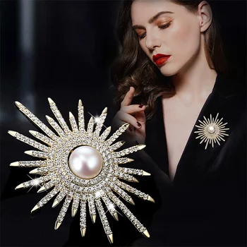 Móda Drahokamu Imitácia Perly Brošňa Pre Ženy Vintage Kryštály Vysokej Kvality Broochs Kolíky Šperky, Oblečenie, Doplnky