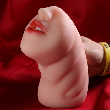 Skutočné Deep Throat Pošvy Análny, Orálny Sex Jazyk Fajčenie 3D Realistické Úst Mužský Masturbator Pocket Pussy Dospelých Sex tooys pre Mužov