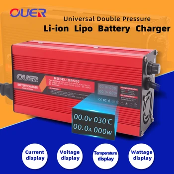 50.4 V 7A Li-ion Batériu, Nabíjačku Usd Za 12S 44.4 V Lipo/LiMn2O4/LiCoO2 Batériu Rýchlo Nabíjačka S OLED Displejom