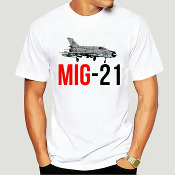 Zúfalý MIG 21 Jet Air Plane Tees Tričko Muž 3D Tlač Krátky Rukáv Bavlna Topy 2632X