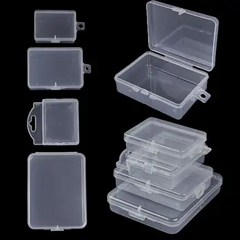 Námestie Úložný Box Hot Plastové Transparentné Malé Položky Prípade Drobnosti Organizátor Náradie Držiteľ