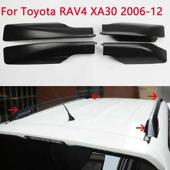 4Pcs/Set Čierny Strešný nosič Koľajnice zakončenie ochranný Kryt Plášťa Pre Toyota RAV4 XA30 2006-2012 Auto Príslušenstvo