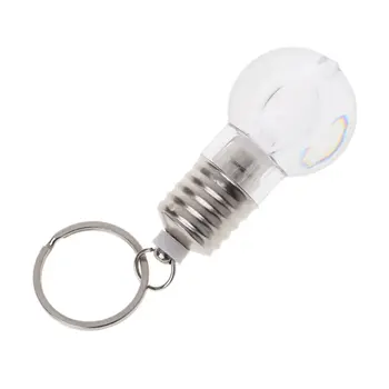 Mini Zmeniť Farbu Tvorivé LED Žiarovka Svetla Kľúč Reťazca Krúžok Nočné svetlo