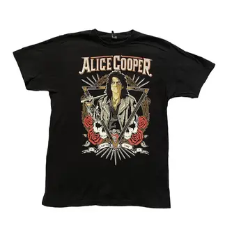 Alice Cooper Ol Čierne Oči 2019 Tour Koncert Tričko Obojstranná Čierna Médium