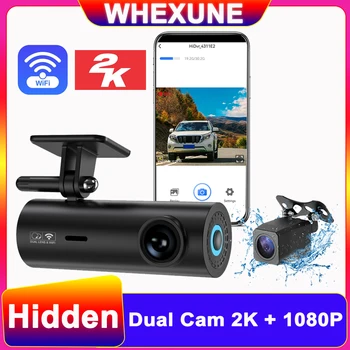 2K Mini Wifi Dash Cam pre Auto Kamera Nočného Videnia Dashcam 24h Parkovanie Monitor, Predné a Zadné Duálny Dvr Kamera Video Registrator