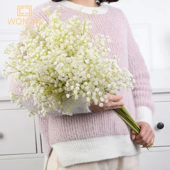 3ks Luxusné Babysbreath Plastové Umelé Kvety Domov, Svadobné Dekorácie Kvet Usporiadanie Dodávky Plantas Artificales