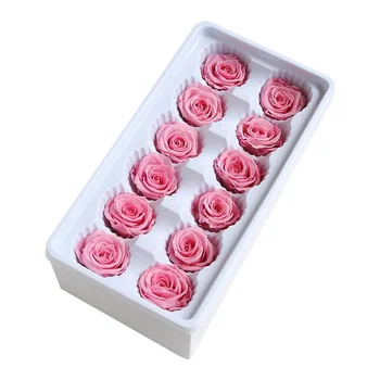 12pcs/Box Konzervované Čerstvé Ruže Kvet Hlavy Sušené kvety Ruže Nesmrteľný Život Ručné DIY Večný Kvet Usporiadanie Darček Decor