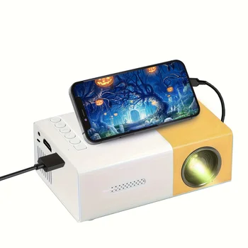 Mini projektor, video, domáce kino, 60-110 palcový obraz TV, HDTV kompatibilný