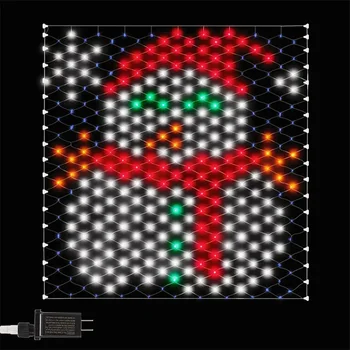 Thrisdar 1.3x1.2M Snehuliak LED Čistý Oka Víla String Svetlá 320 Led Santa Claus LED Čisté Svetlo pre Svadobné Záhrade Trávnik Dekor