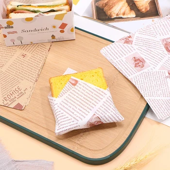 100ks Pečenie Package Potravín Pack pergamenu Taška Sandwich Šišku Chlieb Wrapper Hamburger Papier Taška Kuchynské Príslušenstvo na Pečenie