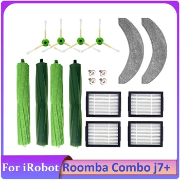 14PCS Príslušenstvo Držiak Pre Irobot Roomba Combo J7+ Vysávač Častí Gumy Kefy a Filtre, Bočné Kefa Mop Handričkou
