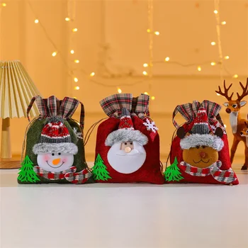 Cezhraničné Nové Koberčeky Non-tkané Vianočné Darčekové tašky Kabelky Apple Taška Vianočné Darčekové Tašky pre Deti, ktoré sa Predávajú Dobre