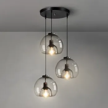 2022 Nový Trend, Nordic Štýl LED Prívesok Lampa Moderného sklenenú Guľu Lampa Visí Žiarovky E27For Jedáleň, Spálňa Osvetlenie