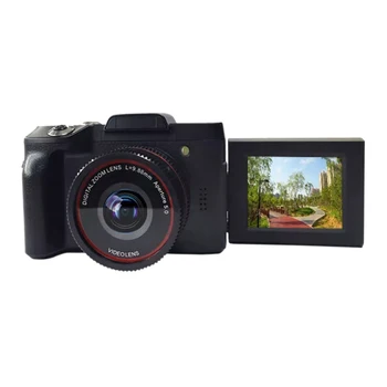 16MP 16X Zoom, 1080P HD Otáčania Obrazovky Mini Mirroless Digitálny Fotoaparát, Videokamera DV S Vstavaný Mikrofón