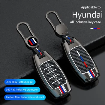 Zliatiny zinku Kľúča Vozidla Prípade Hyundai Palisade Grandeur Azera Elantra GT Kona 2018 2019 Diaľkové Fob Chránič Kryt Príslušenstvo