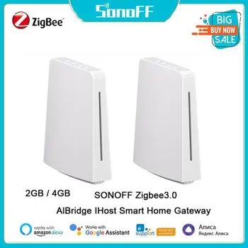 SONOFF iHost Smart Home Hub AIBridge 4 GB/2 GB Zigbee Bránou Súkromné Local Server (lokálny Server Kompatibilný s Wi-Fi, LAN zariadenia Otvorené API