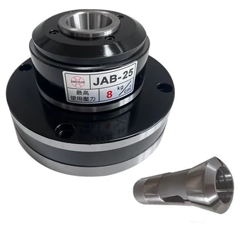 Rotačné tlak vzduchu vysokorýchlostné duté chuck vo vnútri vonkajšieho klip collet klip pneumatické chuck collet JAB-25 chuck