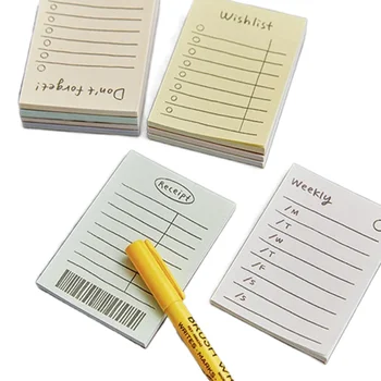 60 Listov/pc kórejský Štýl Sticky Note Plánovač pre Študentov, poznámkový blok, Písacie potreby Prenosné Zápisník Denník Memo Pad
