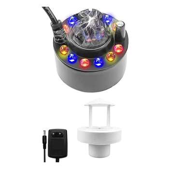 12 LED Hmlové Stroj Ultrazvukový Rozprašovač Hmly Maker Vody Hmly Fogger S Vymeniteľné Splash Guard EÚ Plug