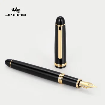 JINHAO X350 Plniace Pero Business Black Gold Klip Jemné Stredné Nib na Písanie Podpis Kancelárske Školské potreby Stacionárne