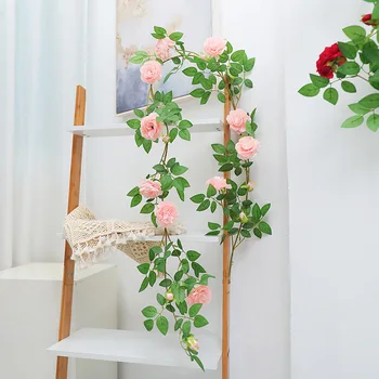 Klimatizácia Strop, Plastové Zabalené Viničom Umelé Kvety na Výzdobu Rastliny Simulované Kvety Domova