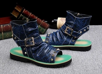 2018 letné nový štýl kožené sandále a papuče Ríme pláži otvorenou špičkou trend v Európe a Spojených Štátoch lenivý pánske topánky