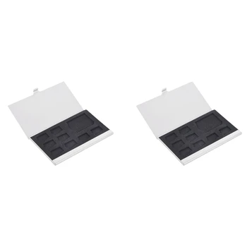 10X 9 Micro-SD/SD Pamäťovú Kartu Skladovanie Držiteľa Box Chránič Kovových Prípadoch 8 TF&1 SD