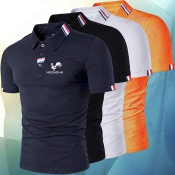 Obchodné pánske Polo Tričko Pure Color T-Shirt Bežné Topy Módne Športové Oblečenie šaty S Krátkym Rukávom