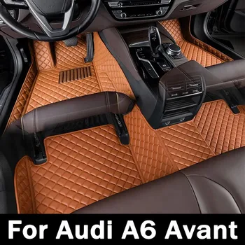 Auto Podlahové Rohože Pre Audi A6 C6 4F C7 4G Avant Vozeň 2007~2018 Luxusné Kožené Mat Anti Nečistoty Pad Odolné Koberec Auto Príslušenstvo