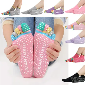 2016 Novo Design Ponožky Anti-slip Prsty 5 Prsty Bavlnené Ponožky pre Cvičenie Pilates Masáž