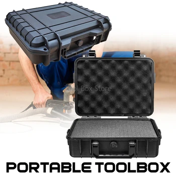 Plastové Tool Box Vodotesný, Pevný Vykonávať Nástroj Prípade Bezpečnostný Prístroj Prípade Kufor, Taška Úložný Box Zariadenia Toolbox Organizátor