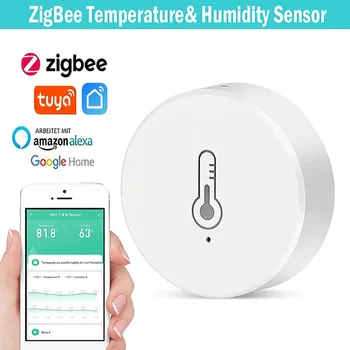Tuya ZigBee Smart Reálnom Čase, Teplota A Vlhkosť, Senzor Pracovať S Alexa Domovská Stránka Google Smart Home Inteligentný Život App Control