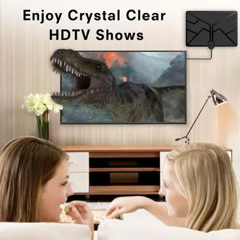 4K Digitálny HDTV Leteckých Krytý Zosilnený Antény 1500 Míľ HD 1080P TV Lokálne Kanály Vysielanie T-typ