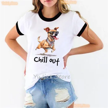 Roztomilý Greyhound Milujú Kvety Animal Print T Shirt Ženy Kawaii Bernese Chihuahua/Hory/Pug/Pudel Šteňa Tričko Dievčatá Oblečenie