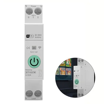 TUYA ZigBee Smart Istič Energie Meter DIN Prepínač Multi-funkčné Domov Istič Bezpečnostnú Ochranu S Meracích