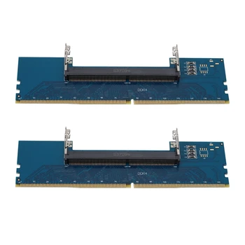 2X Notebook DDR4 modulu so-DIMM, Na Ploche DIMM Pamäte RAM Konektor Adaptéra POČÍTAČ, Pamäťové Karty Converter Adaptér