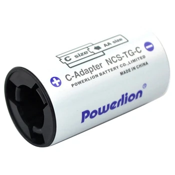 Powerlion C Veľkosť Batérie, Adaptéry, AA až C Veľkosť Batérie Dištančné Converter Prípade Použitie s AA Batérie Buniek - 4 ks